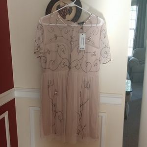 Boohoo dress. Nude color size 16. NWT